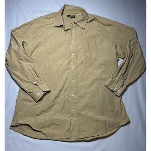 Stetson Mens‎ Peached Oxford Button Down Shirt Size XL Western Wear Tan